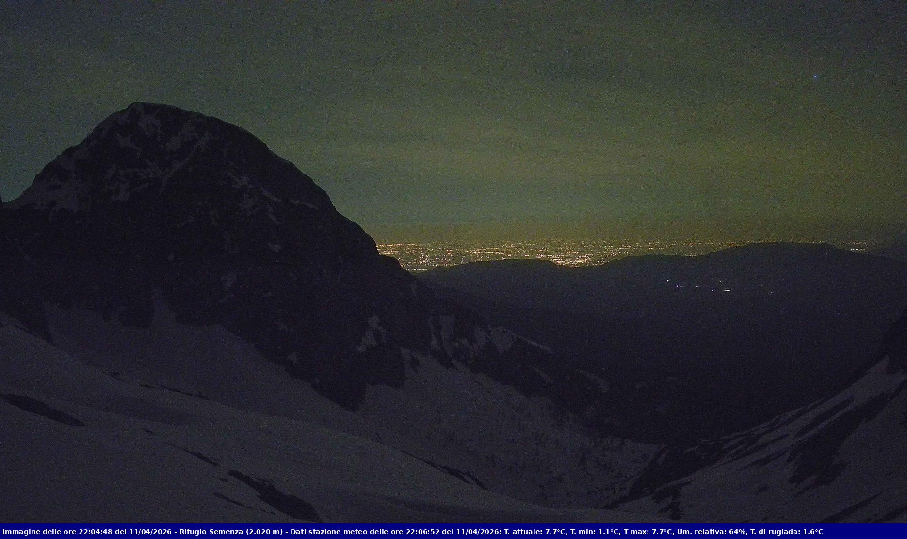Webcam Rif. Semenza - 2020m - puntamento verso la Piana del Cansiglio e la pianura veneta in direzione sud-ovest
