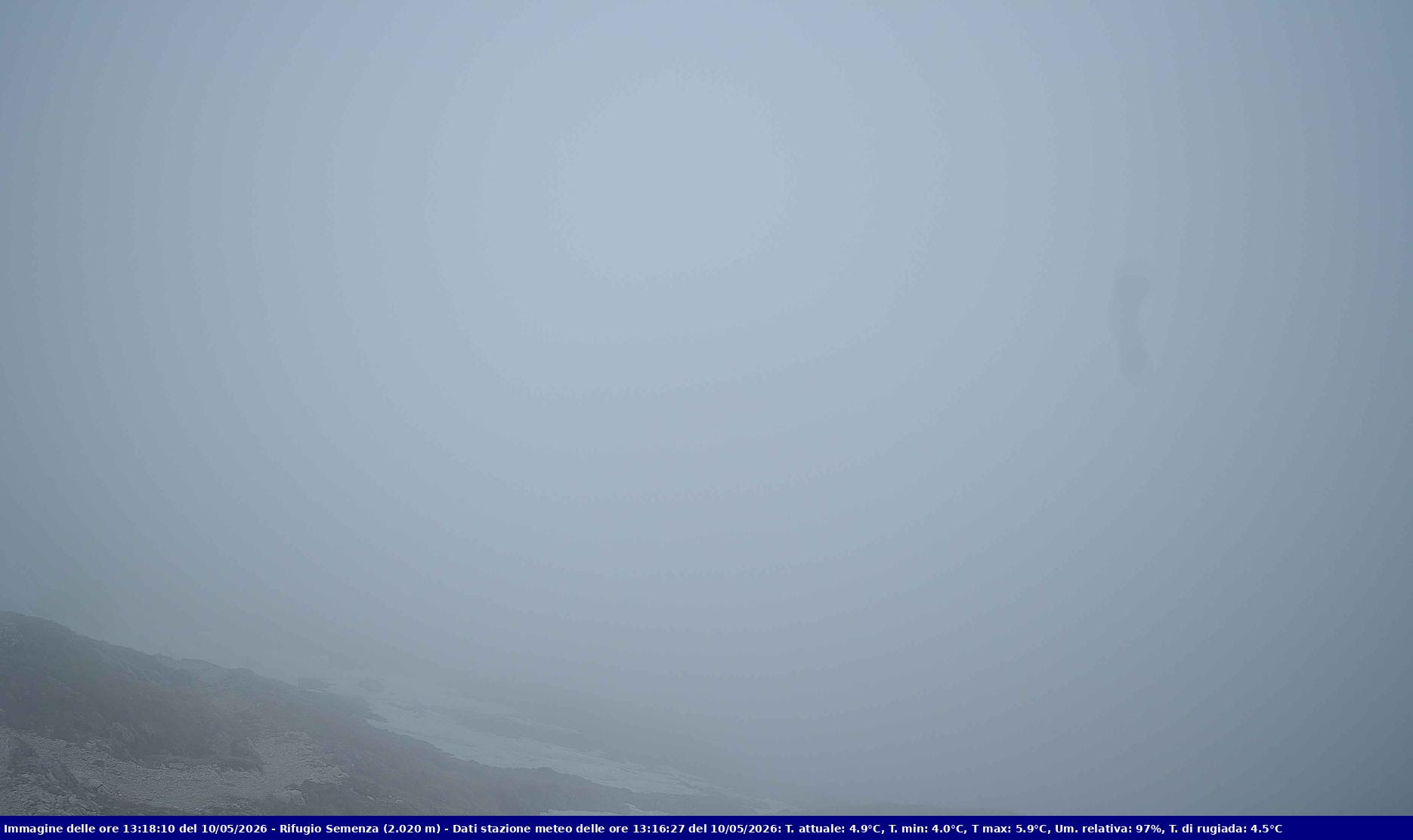 Webcam Rif. Semenza - 2020m - puntamento verso la Piana del Cansiglio e la pianura veneta in direzione sud-ovest