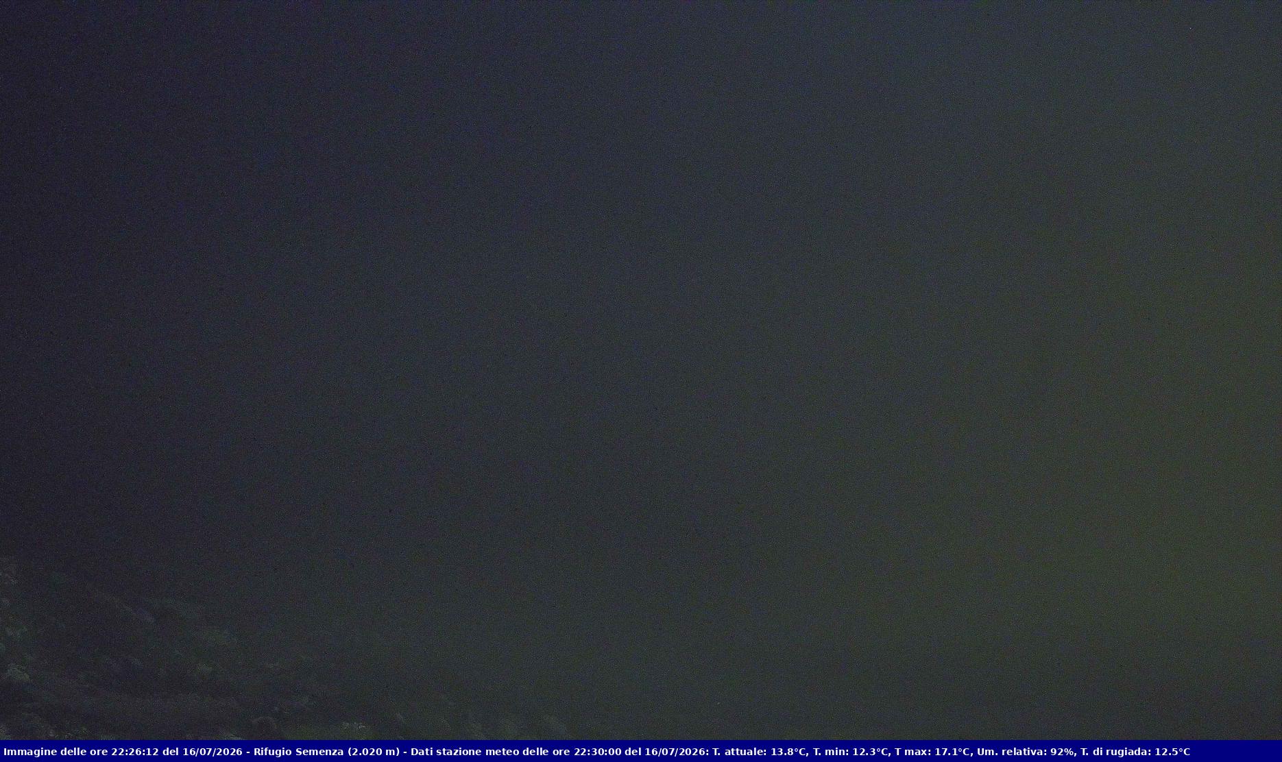 Webcam Rif. Semenza - 2020m - puntamento verso la Piana del Cansiglio e la pianura veneta in direzione sud-ovest